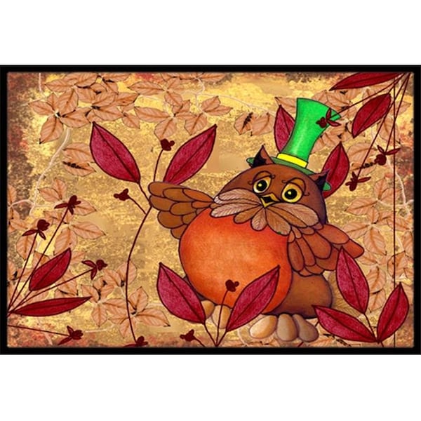 Carolines Treasures PJC1092JMAT Hootie Fall Owl Indoor & Outdoor Mat; 24 x 36 in. PJC1092JMAT - main